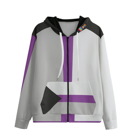 Demisexual Pride Zip Hoodie - 100% Cotton 310gsm