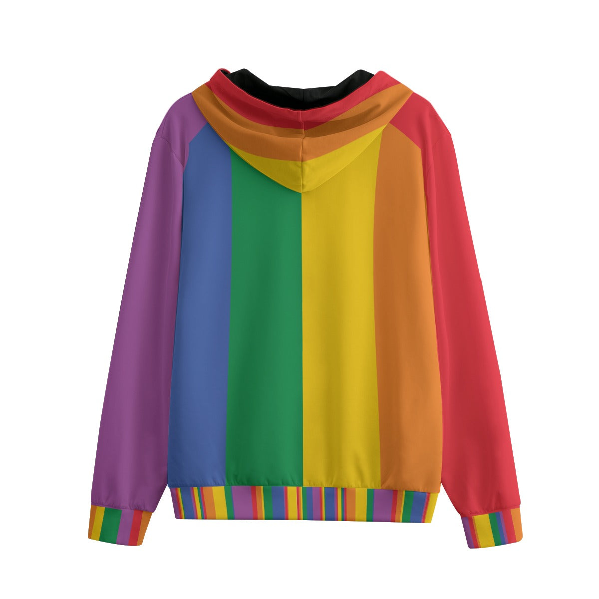 Rainbow Pride Zip-Up Hoodie - 100% Cotton 310gsm