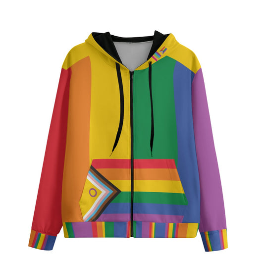 Inclusive Pride Zip Up Hoodie - 100% Cotton 310gsm