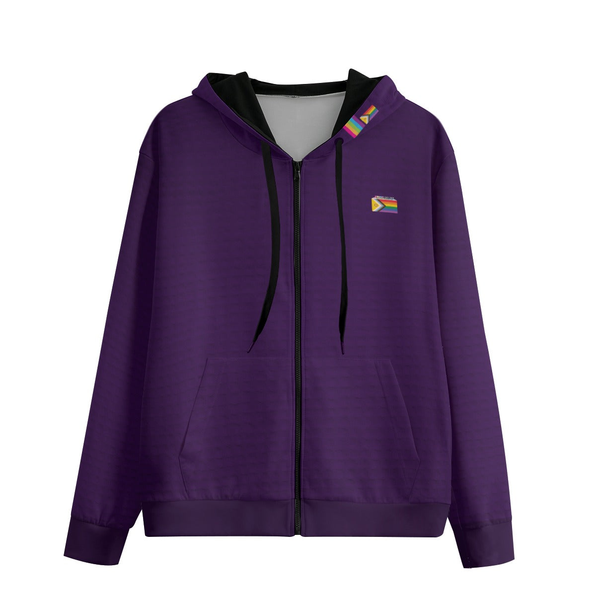 Pride or Die Zip-Up Purple Hoodie - 100% cotton 310gsm