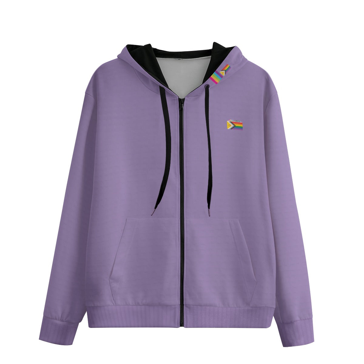 Pride Or Die Zip-Up Lavender Hoodie - 100% cotton 310gsm